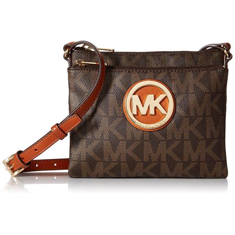 michael kors brown logo purse|michael kors brown purse crossbody.